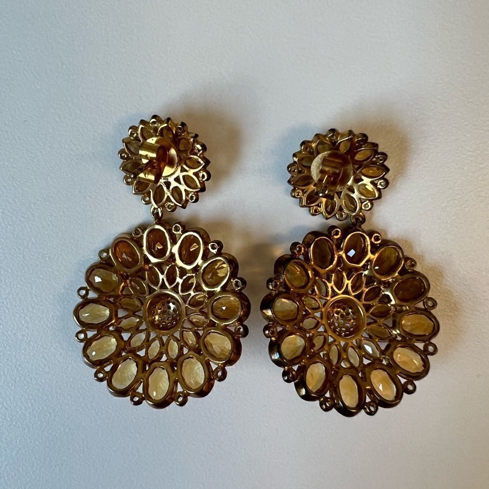 Mija Silver and Citrine Earrings - Picture 4 of 5